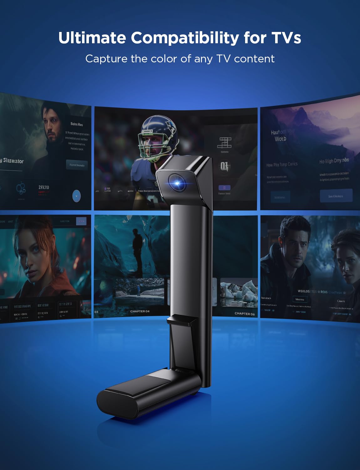 Cozy Glow™ TV Backlight 3 Lite with Fish-Eye Correction Function Sync to 55-65 Inch TVs, 11.8ft RGBICW Wi-Fi LED Strip Lights with Camera, 4 Colors in 1 Lamp Bead, Voice and APP Control, Adapter